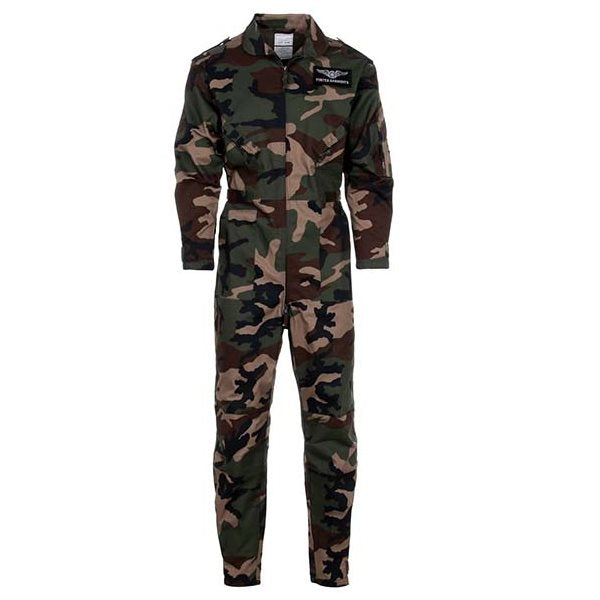 Mono infantil camuflaje Woodland con parches y rodillas reforzadas