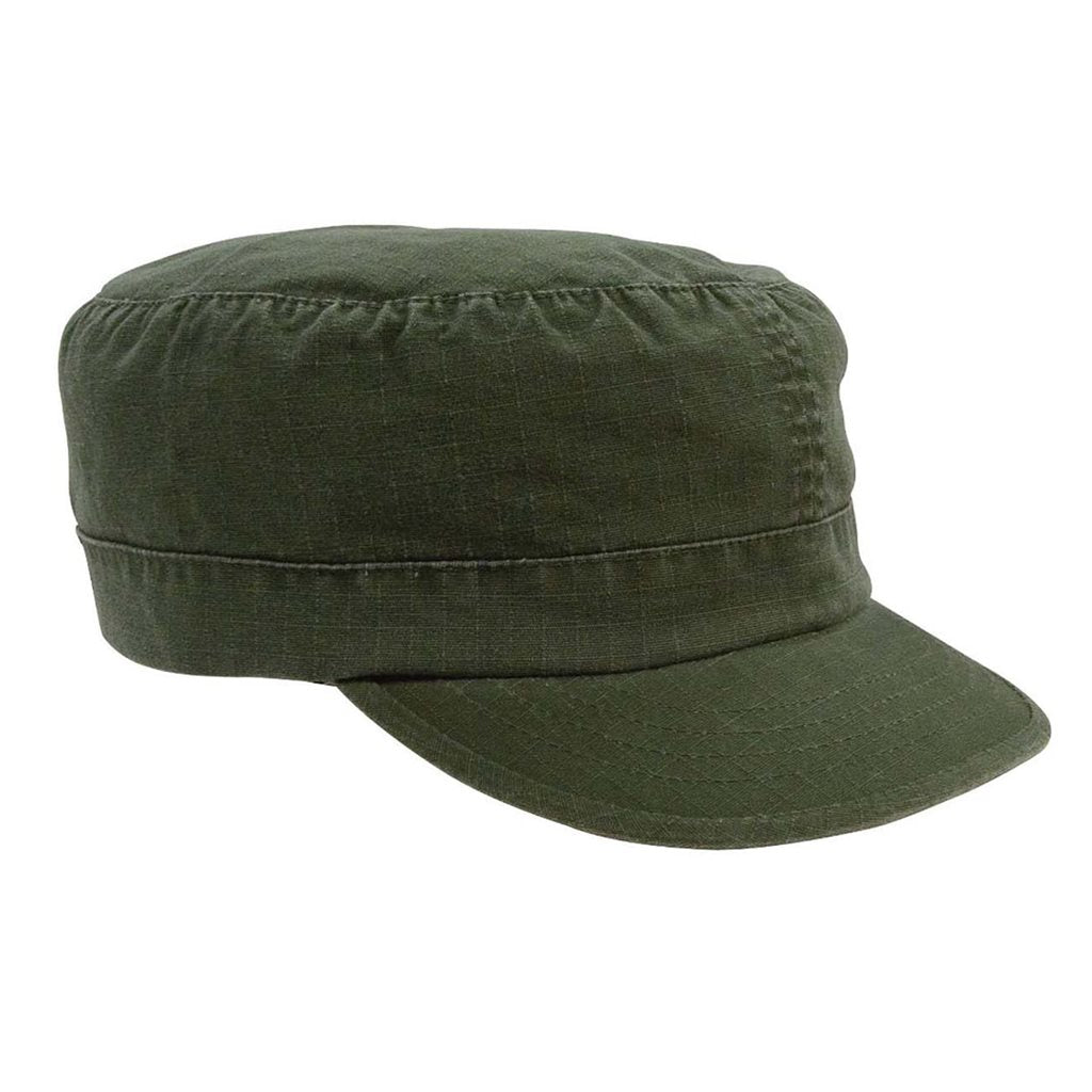 Gorra mujer vintage verde ajustable rip-stop 100% algodón
