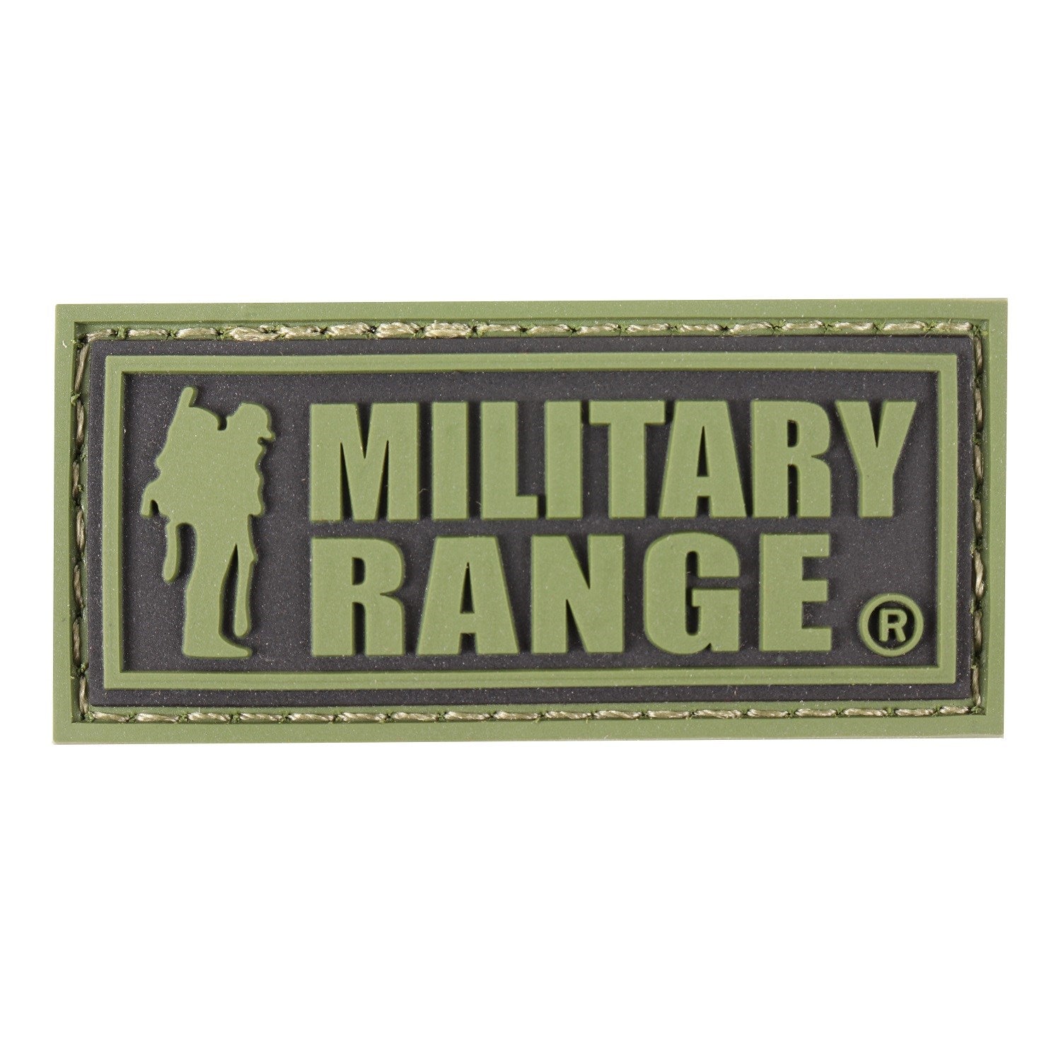 Parche MILITARY RANGE grande con inscripción verde (velcro)
