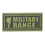 Parche MILITARY RANGE grande con inscripción verde (velcro)