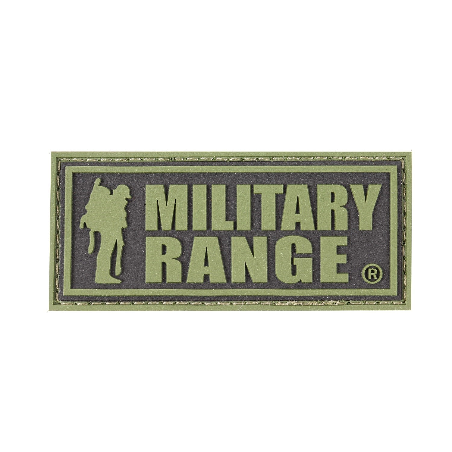 Parche MILITARY RANGE pequeño con texto verde