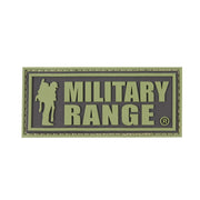 Parche MILITARY RANGE pequeño con texto verde