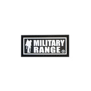 Parche MILITARY RANGE pequeño negro y blanco con cierre de velcro