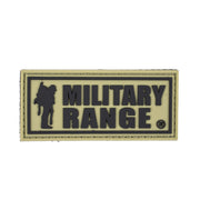 Parche MILITARY RANGE grande KHAKI/NEGRO con velcro