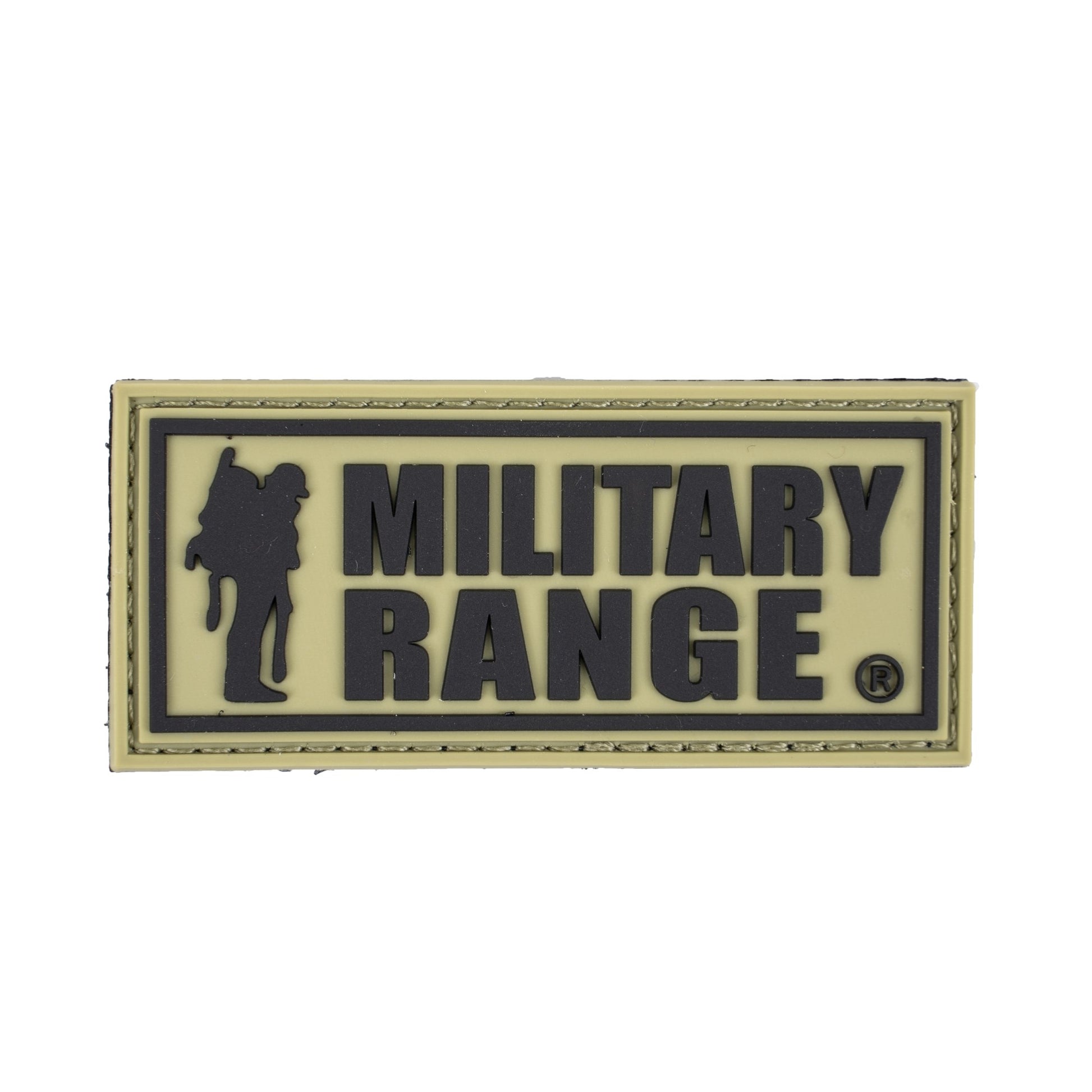 Parche MILITARY RANGE grande KHAKI/NEGRO con velcro