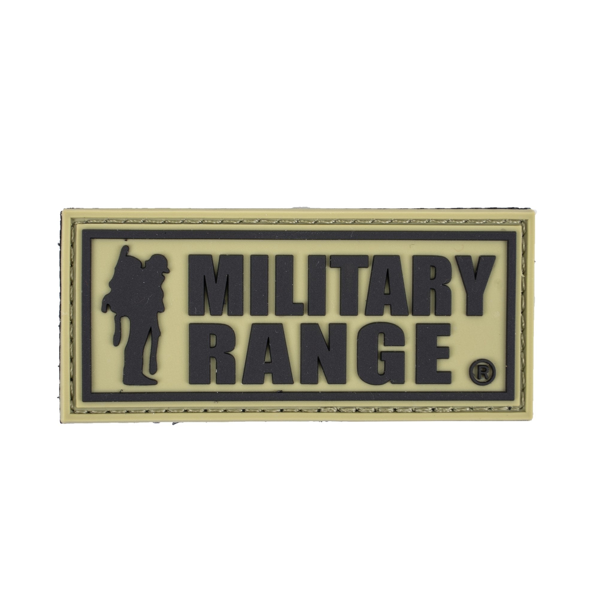 Parche MILITARY RANGE grande KHAKI/NEGRO con velcro