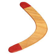 Búmeran de madera con diseño aerodinámico