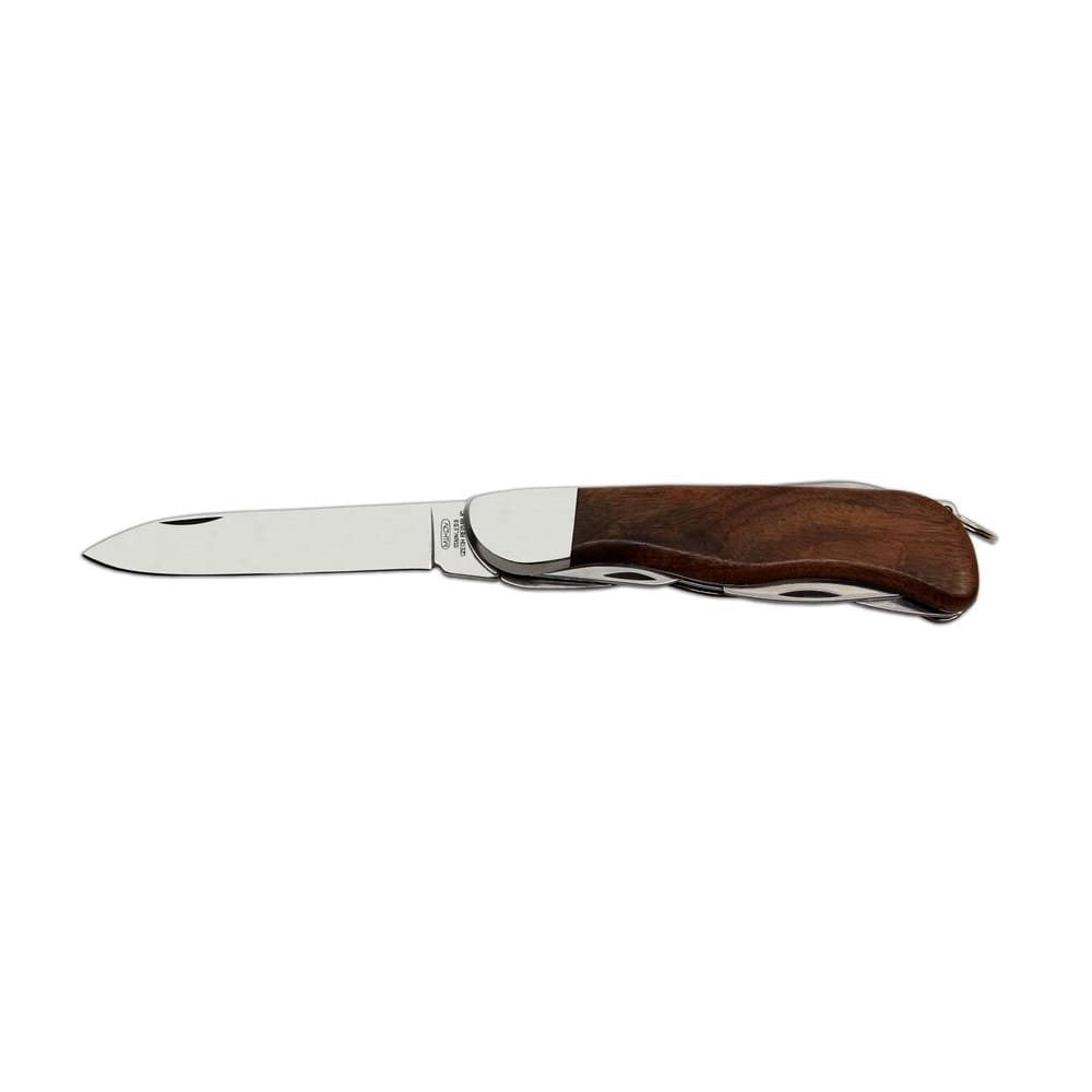 Navaja HIKER 3AK/KP hoja acero 420 mango madera funda cuero caja regalo