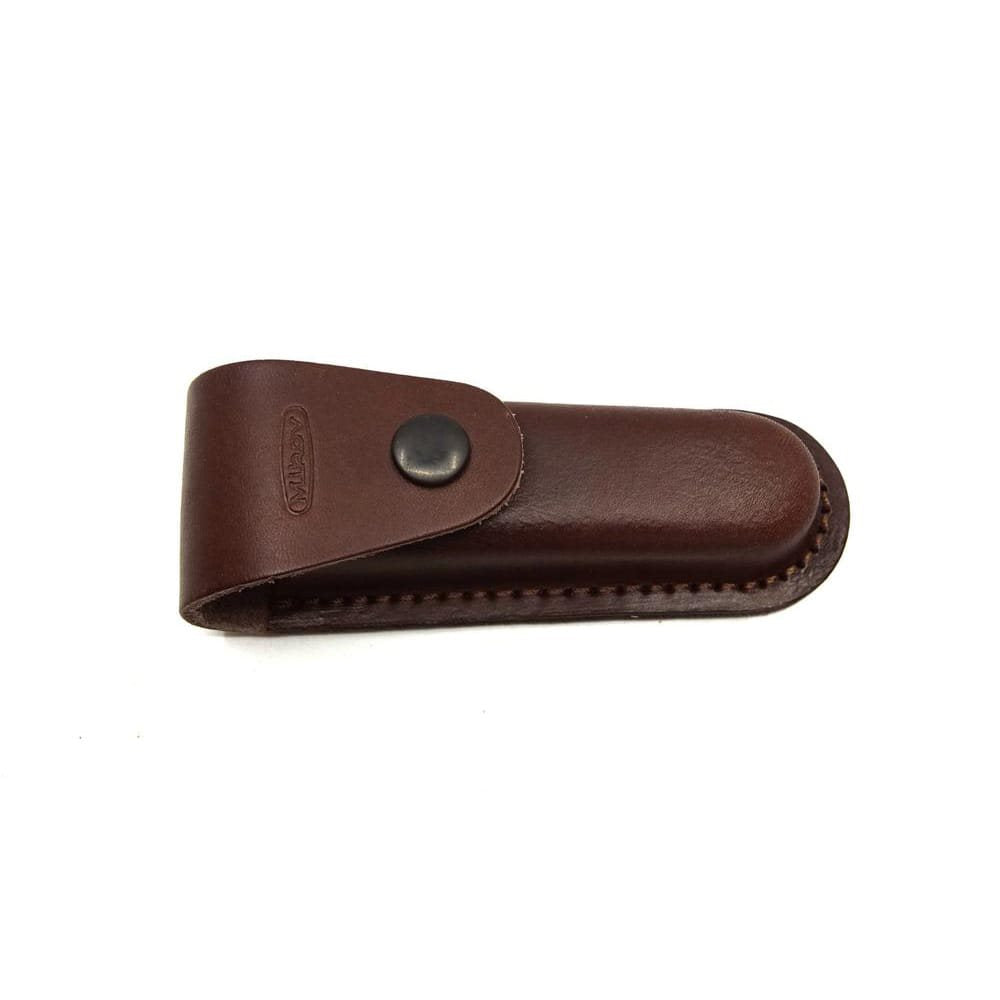 Navaja HIKER 6AK/KP, hoja acero inox 420, mango de madera, funda de cuero
