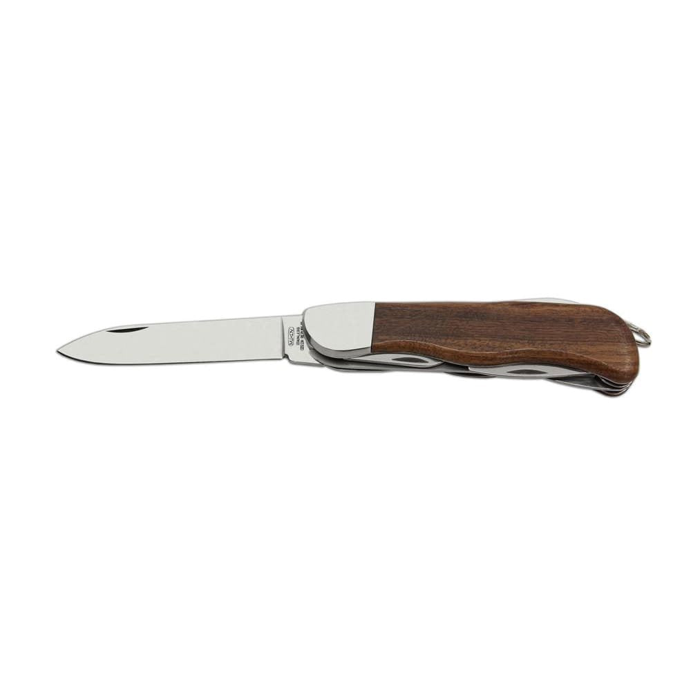 Navaja HIKER 6BK/KP acero inox con mango de madera y funda de cuero