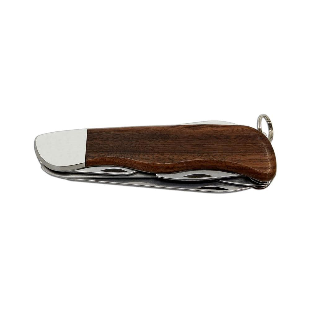 Navaja HIKER 6BK/KP acero inox con mango de madera y funda de cuero