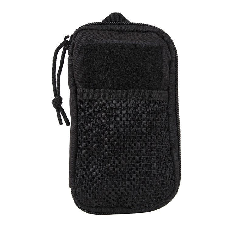 Cartera MOLLE negra con bolsillo para teléfono 10 x 18 cm
