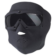 Máscara negra SWAT PRO de neopreno con gafas integradas