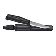 Cuchillo MORA 510 C negro con hoja de acero al carbono y funda con clip