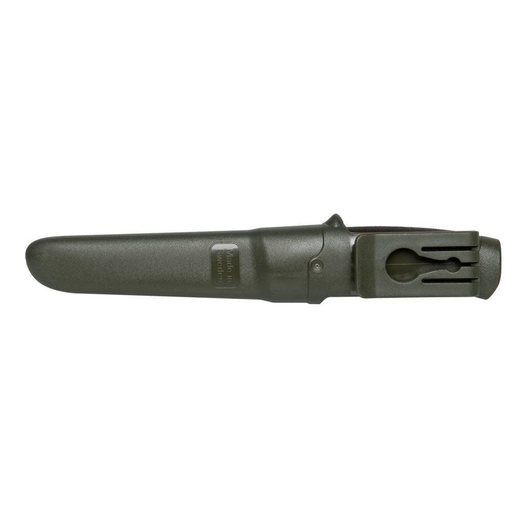 Cuchillo MORA COMPANION HeavyDuty verde con hoja escandinava de 3,2 mm y recubrimiento tricapa