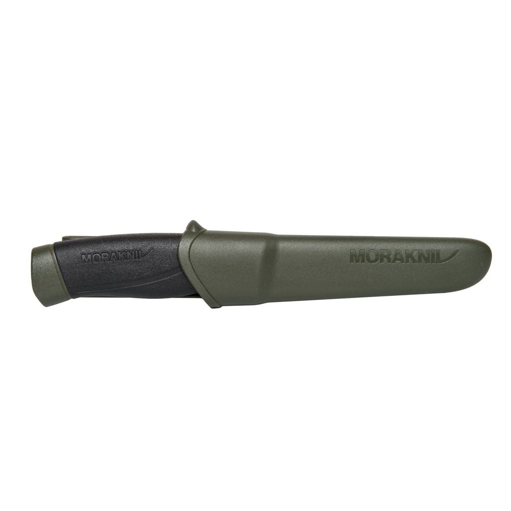 Cuchillo MORA COMPANION HeavyDuty verde con hoja escandinava de 3,2 mm y recubrimiento tricapa