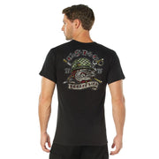 Camiseta negra USMC 'DOGS OF WAR' en algodón transpirable con costuras reforzadas