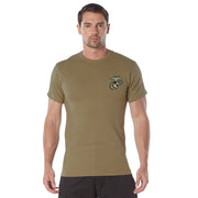 Camiseta USMC DOGS OF WAR color coyote, manga corta con motivo, costuras reforzadas
