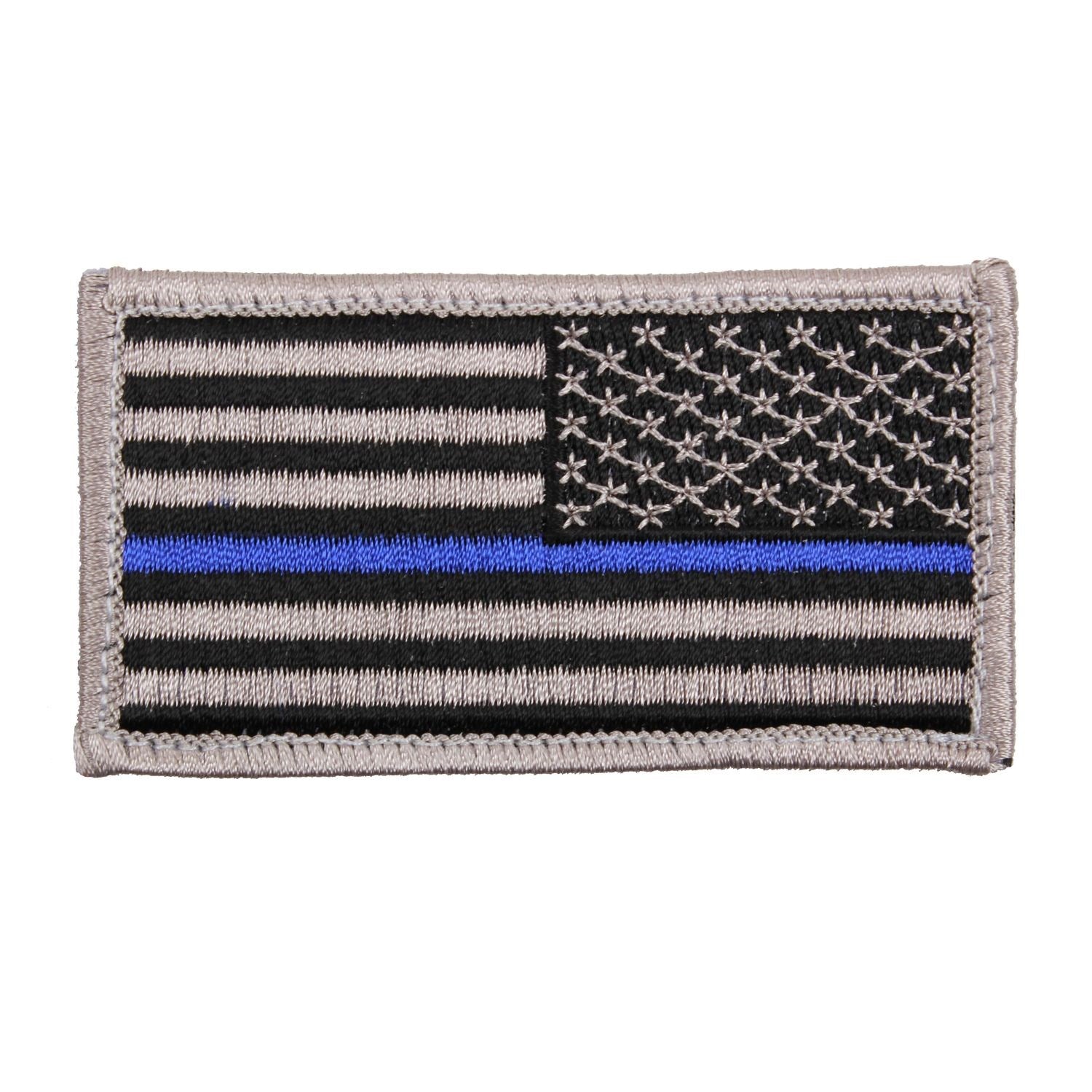 Parche bandera USA reversible con línea azul, aprox. 86 x 48 cm. Frontal algodón, trasero con velcro de nylon