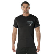 Camiseta USMC 'First to Fight' negra con logotipo de la Infantería de Marina