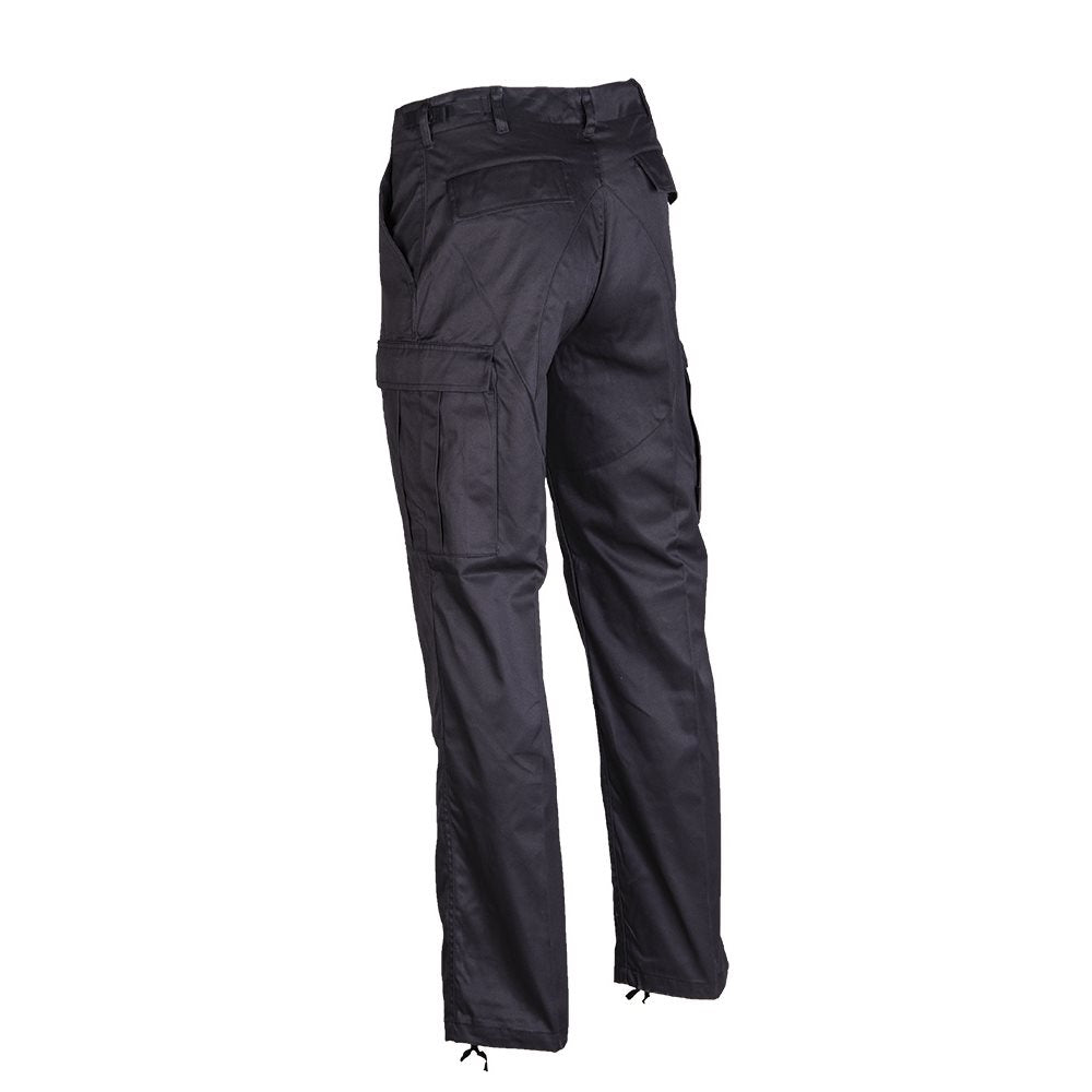 Pantalones US BDU POLY negros con rodillas reforzadas
