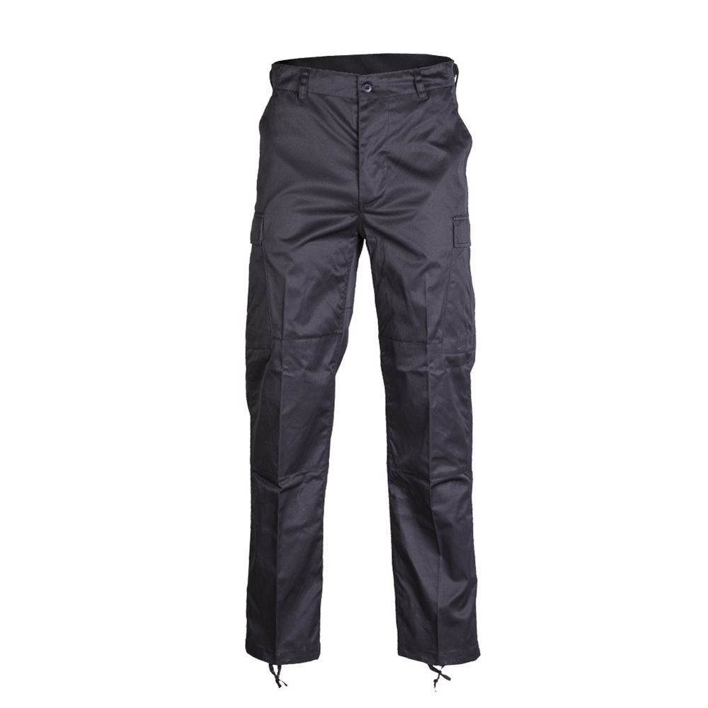 Pantalones US BDU POLY negros con rodillas reforzadas