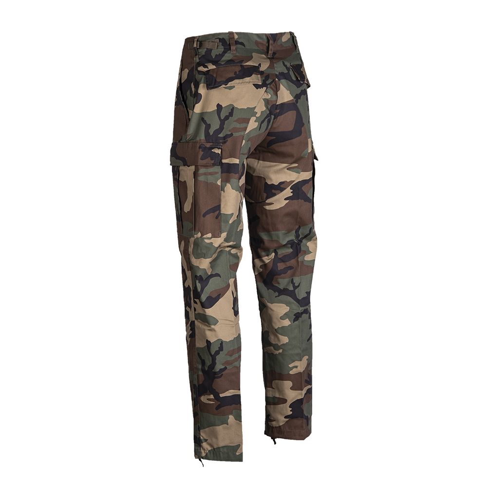 Pantalones US BDU POLY en camuflaje británico DPM Woodland con rodillas reforzadas y bolsillos laterales