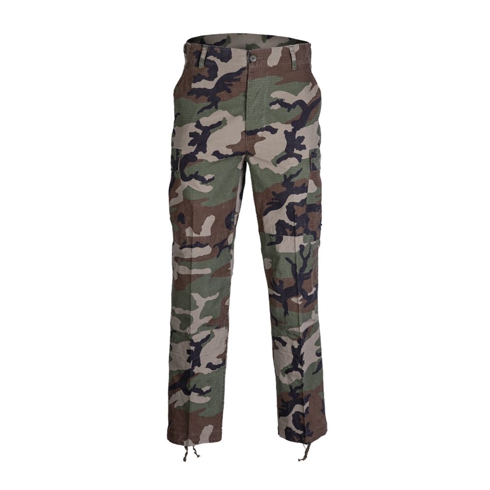 Pantalones BDU US prelavados ripstop en camuflaje Woodland