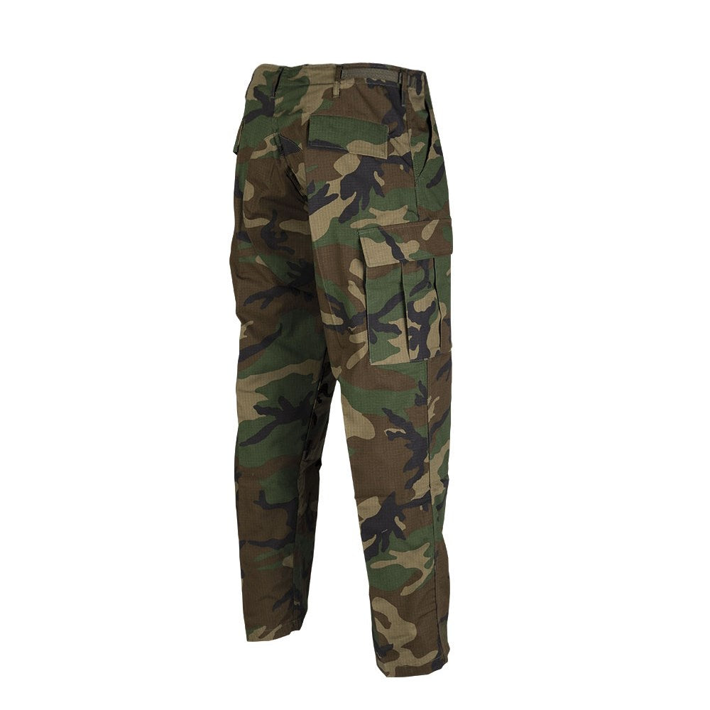 Pantalones BDU WOODLAND rip-stop con bolsillos cargo y refuerzos en rodillas