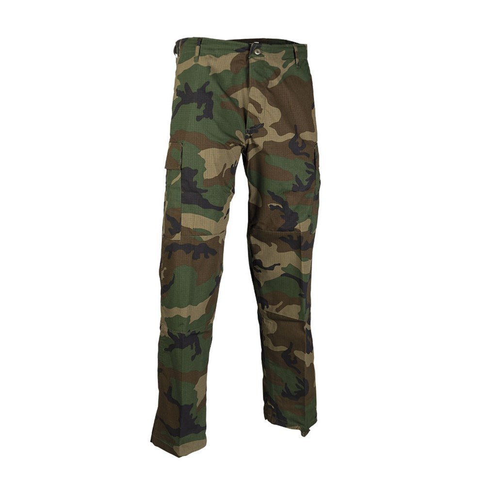 Pantalones BDU WOODLAND rip-stop con bolsillos cargo y refuerzos en rodillas