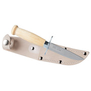 Cuchillo MORA Scout 39 acabado natural con funda de cuero