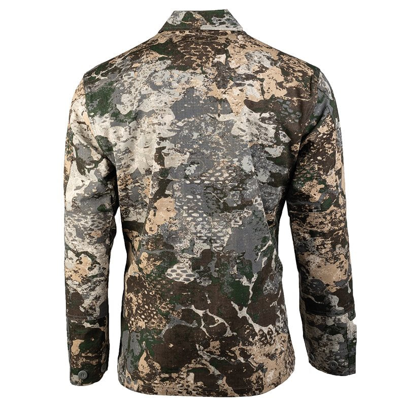 Blusa tipo BDU rip-stop algodón 220 g/m2 con tapeta de botones y 4 bolsillos