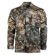 Blusa tipo BDU rip-stop algodón 220 g/m2 con tapeta de botones y 4 bolsillos