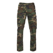 Pantalones BDU Slim Fit Woodland rip-stop, 100% algodón, con refuerzos en asiento y rodillas
