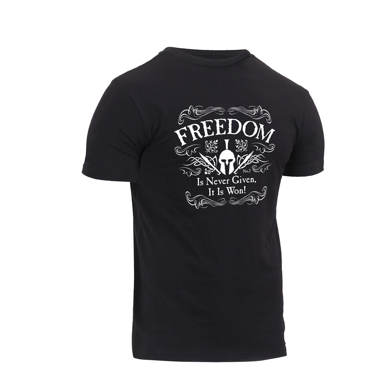 Camiseta ATHETIC FIT FREEDOM manga corta negra