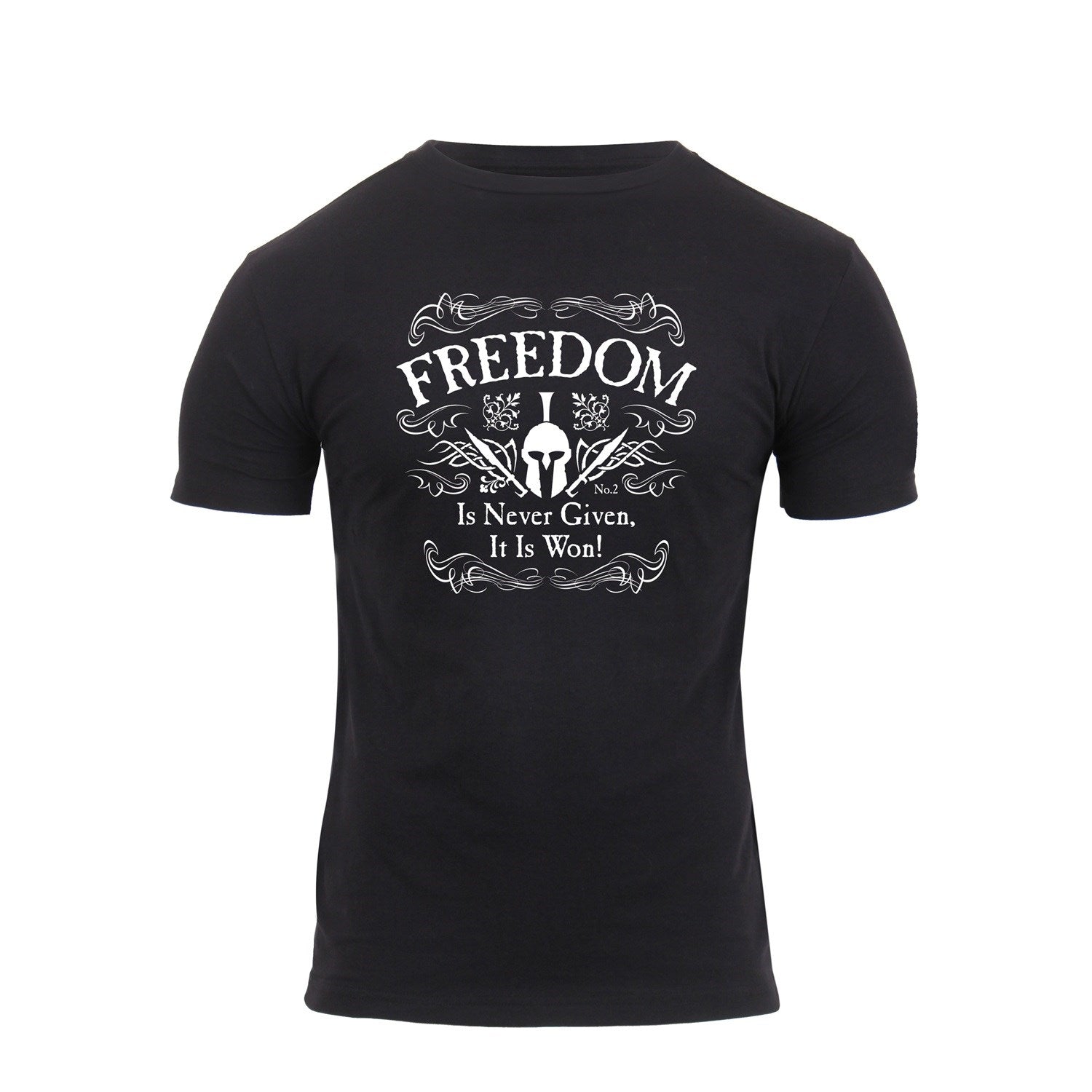 Camiseta ATHETIC FIT FREEDOM manga corta negra