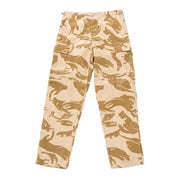 Pantalones US BDU POLY en camuflaje DPM Desert, rodillas y asiento reforzados, bajos con cordón