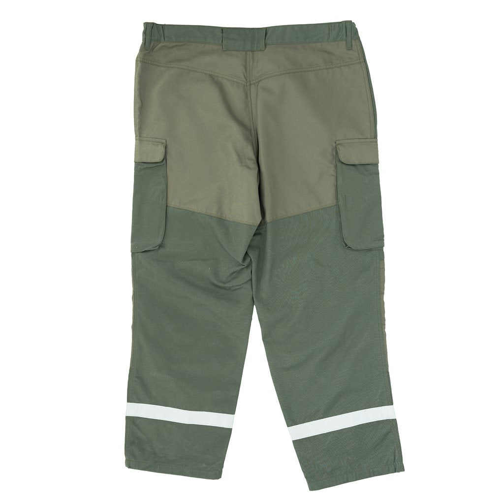 Pantalones para mecánico aeronáutico verdes con franjas reflectantes (ID 1188871)