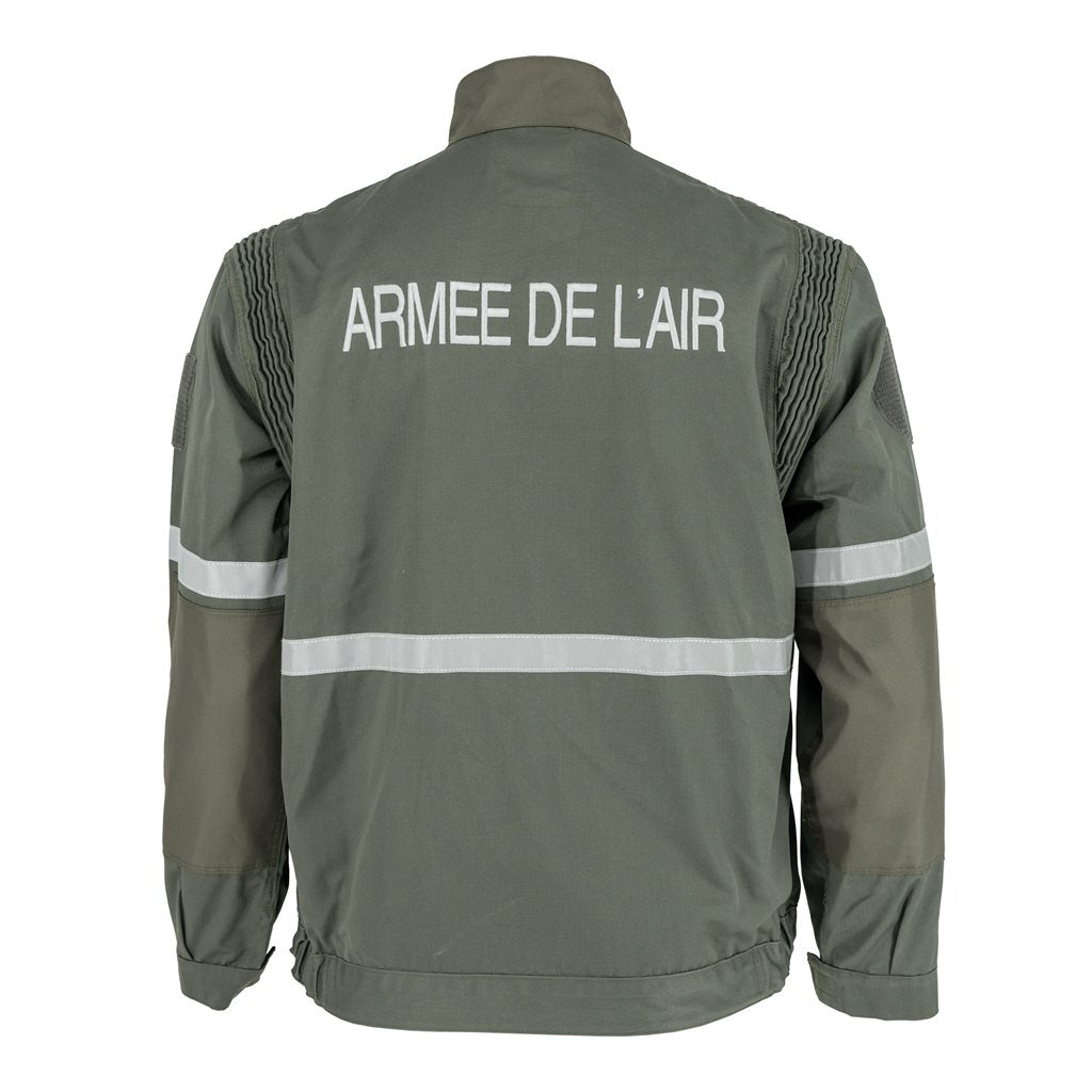 Chaqueta para mecánico de aviación FR ARMEE verde con franjas reflectantes - imagen del producto