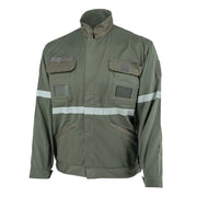 Chaqueta para mecánico aeronáutico francesa verde con franjas reflectantes (ID 1189871)