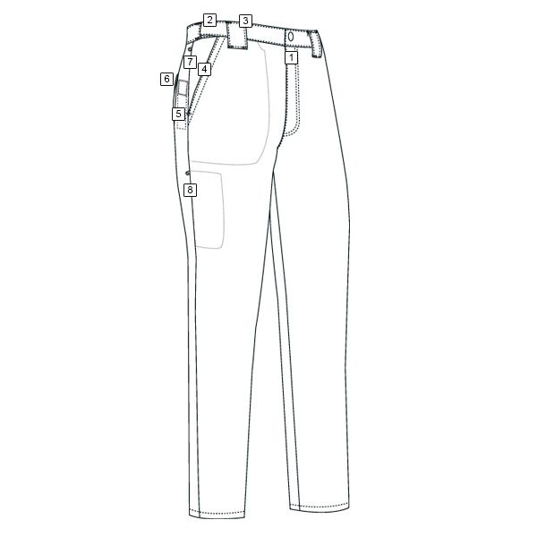 Pantalones tacticos mujer CLASSIC rip-stop negros con bolsillos y cintura elastica