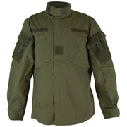 Blusa tipo ACU rip-stop verde, 100% algodón, diseño de campo