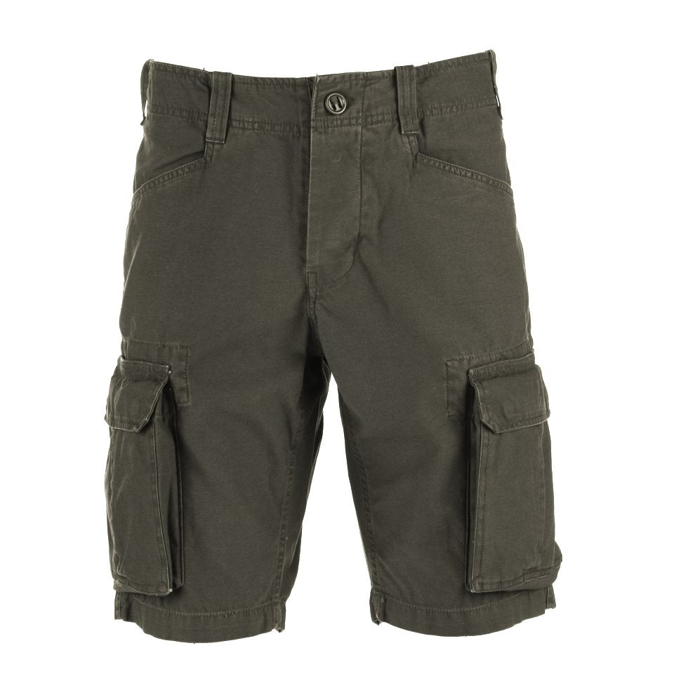 Pantalones cortos cargo verdes stonewashed Fostex con 8 bolsillos