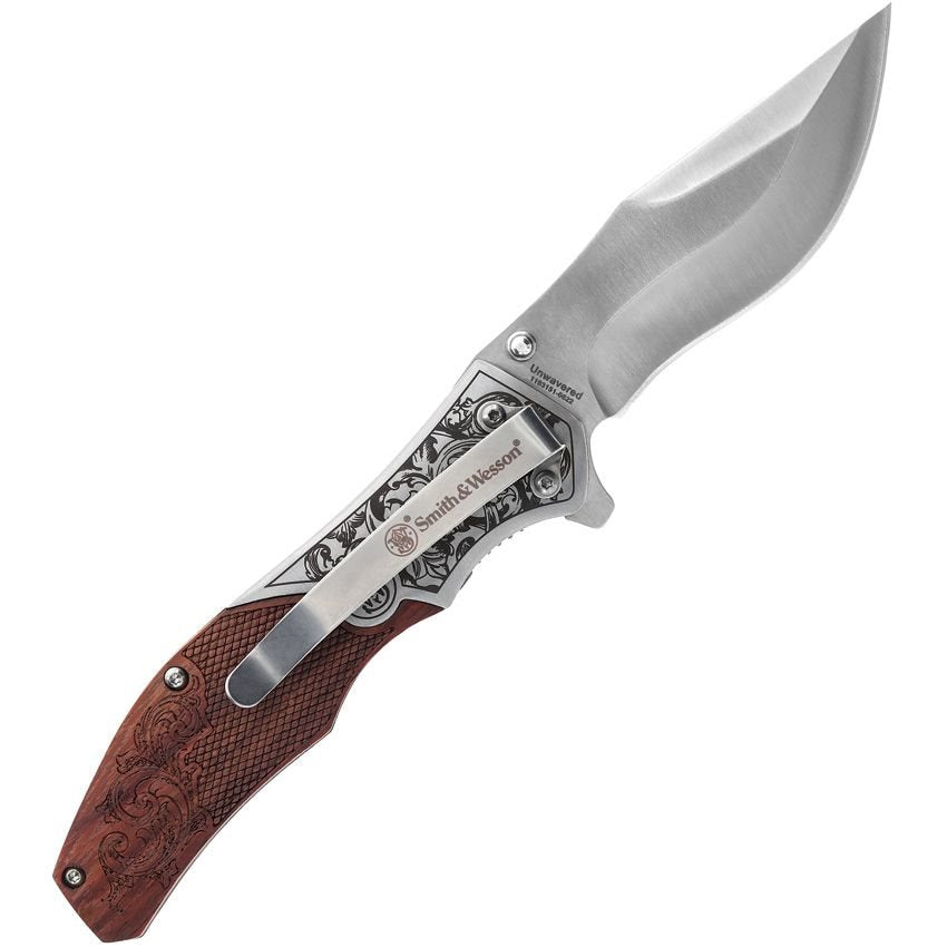 Navaja plegable UNWAVERED con hoja lisa 8,9 cm y cierre LinerLock