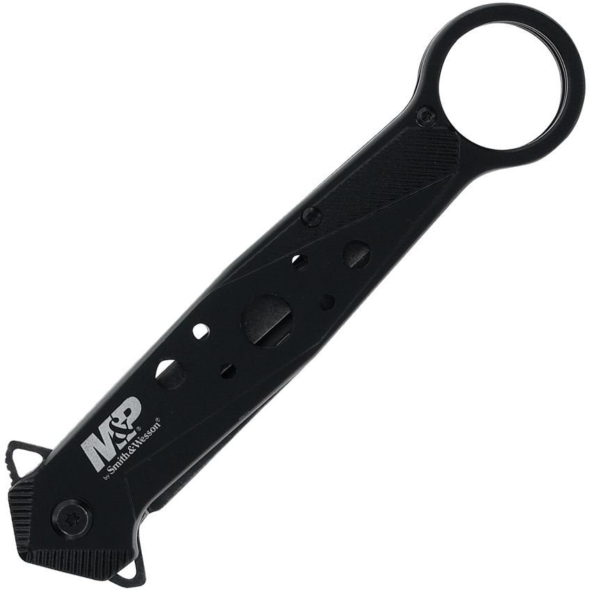 Daga plegable M&P con acabado negro en la hoja y bloqueo LinerLock