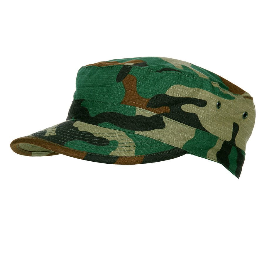 Completo BDU rip-stop Woodland 3 piezas: blusa, pantalones y gorra, camuflaje