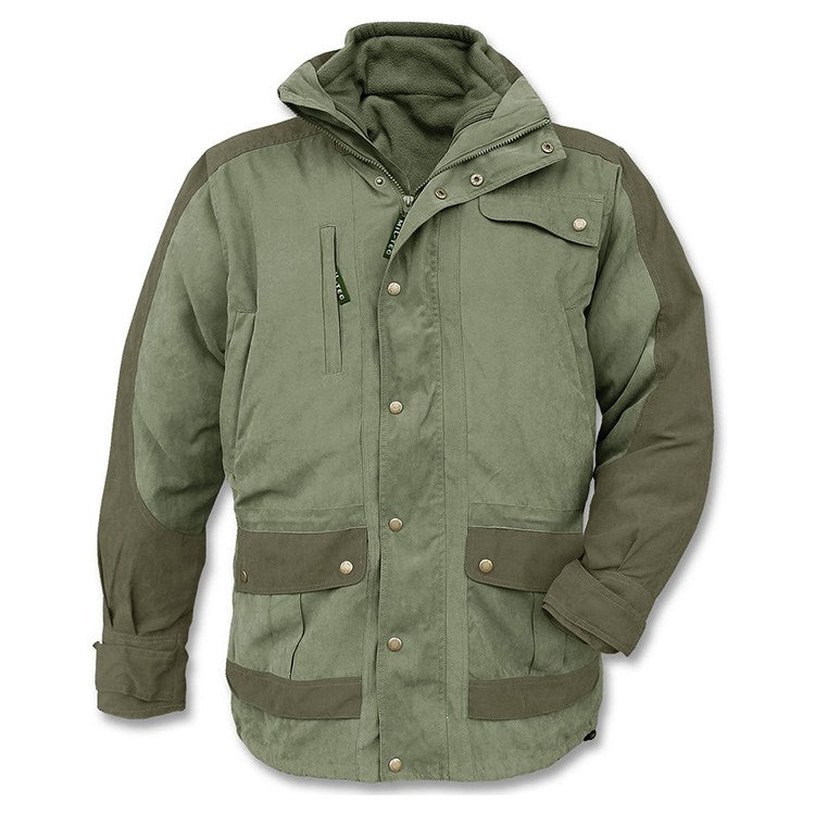 Chaqueta HUNTER de caza verde con forro polar, vista delantera del producto