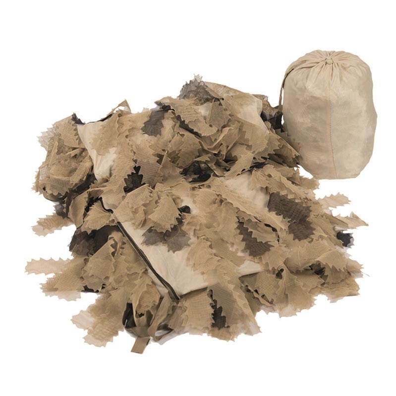 Red de camuflaje ghillie patrón hojas Oak Leaf color desierto 2x2 m