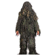 Traje camuflaje Ghillie Jackal Woodland, 3 piezas (chaqueta, pantalón, capucha), red ligera 3D