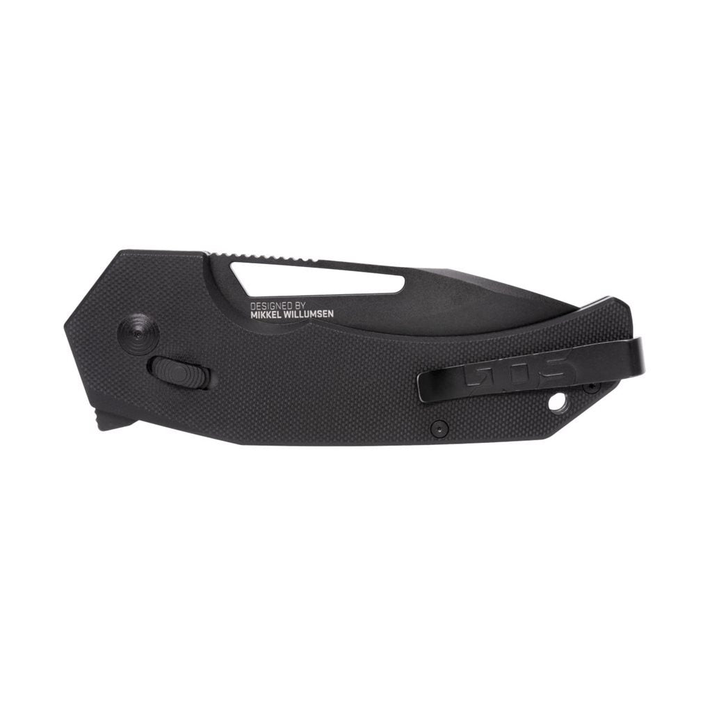 Cuchillo plegable PROHEN XR Mikkel Willumsen, hoja drop point negra en CRYO D2